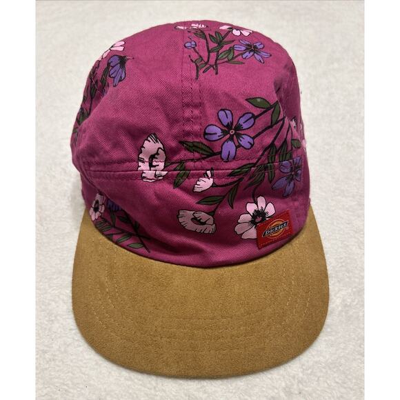 Dickies Women’s Hat Floral Pattern Suede Adjustable Hat Cap Purple One Size - Picture 1 of 6